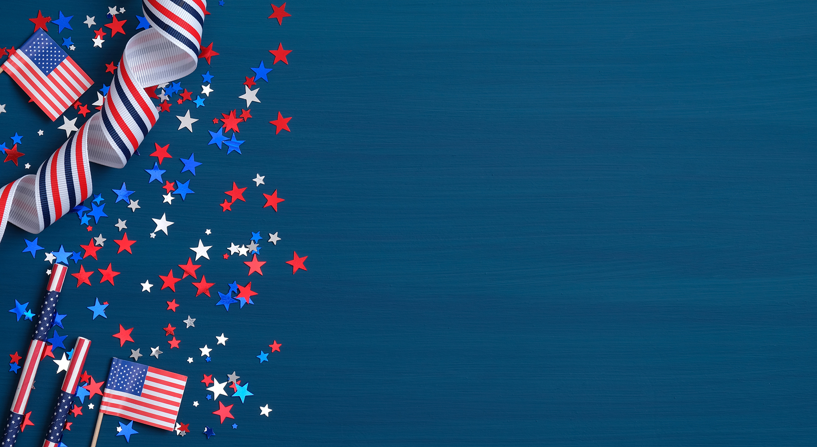 American Flag and fireworks